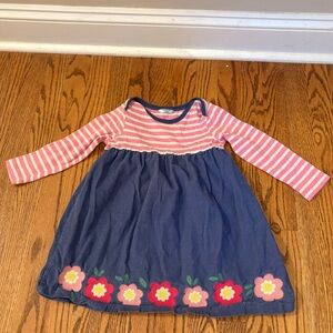✨ Baby Boden Striped & Floral Dress – 3-4Y ✨